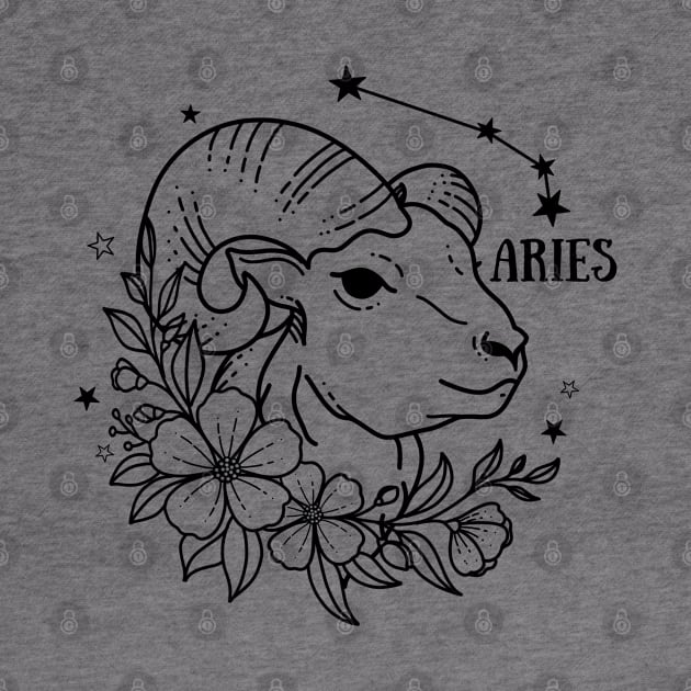 Zodiac Garden Floral Design: Aries by The Cosmic Pharmacist